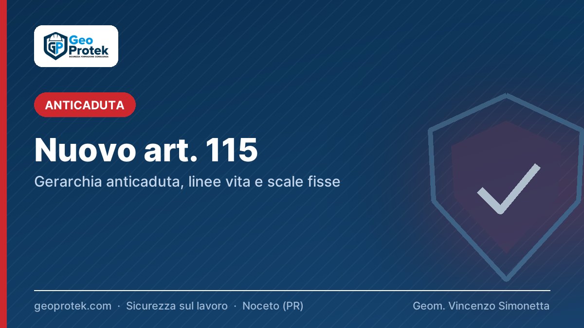 Nuovo art. 115: gerarchia anticaduta, linee vita e scale fisse